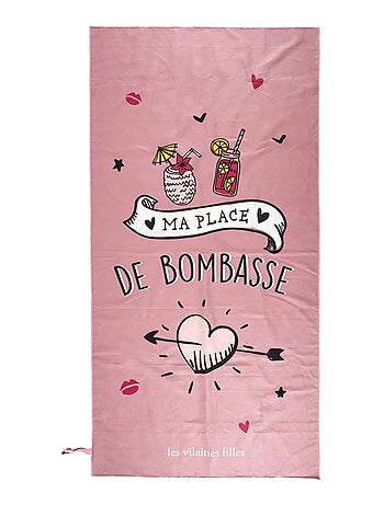 Serviette de plage en microfibre ma place de bombasse