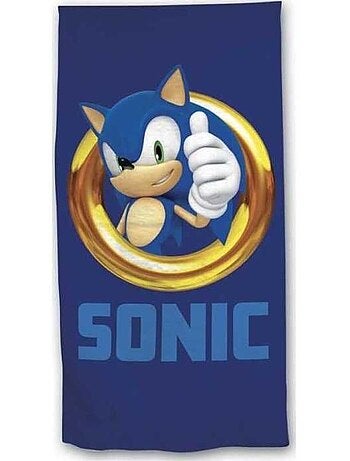 Serviette de plage enfant - 70x140 cm 100% coton 290 g/m², bleu - sonic