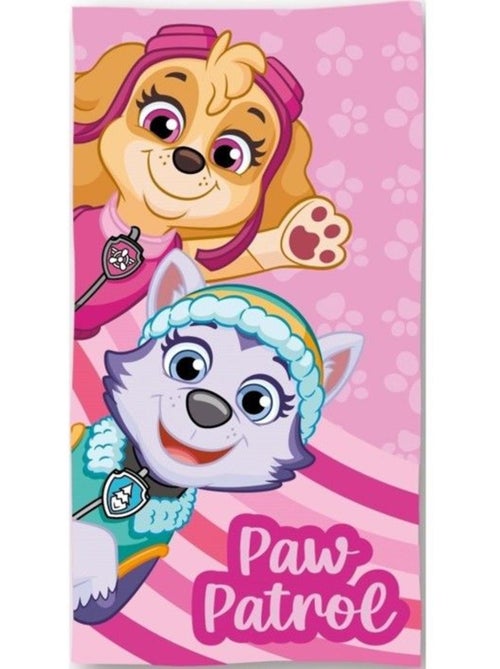 Serviette de plage enfant - 70x140 cm 100% coton, stella rose - pat' patrouille - Kiabi