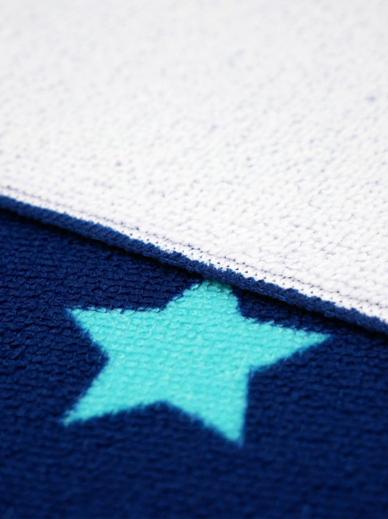 Serviette de plage enfant microfibre Bleu 70x140 250g/m² - Galaxy Bleu - Kiabi