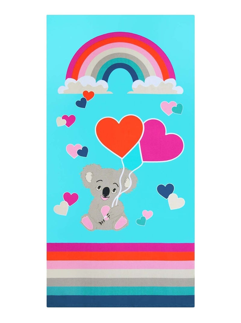 Serviette de plage enfant microfibre Multicolore 70x140 250g/m² - Koala Multicolore - Kiabi