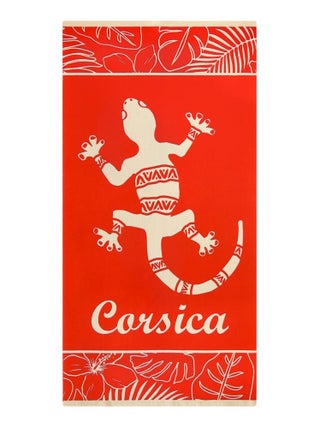Serviette de plage enfant microfibre Orange 70x140 250g/m² - Tuara