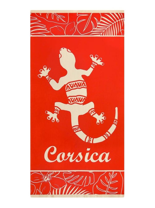 Serviette de plage enfant microfibre Orange 70x140 250g/m² - Tuara - Kiabi