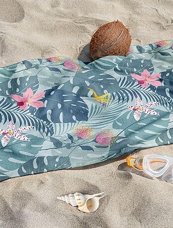 Serviette de plage éponge imprimé SUMMER AMAZONIA