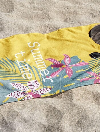 Serviette de plage éponge imprimé SUMMER AMAZONIA