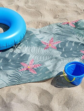Serviette de plage éponge imprimé SUMMER AMAZONIA
