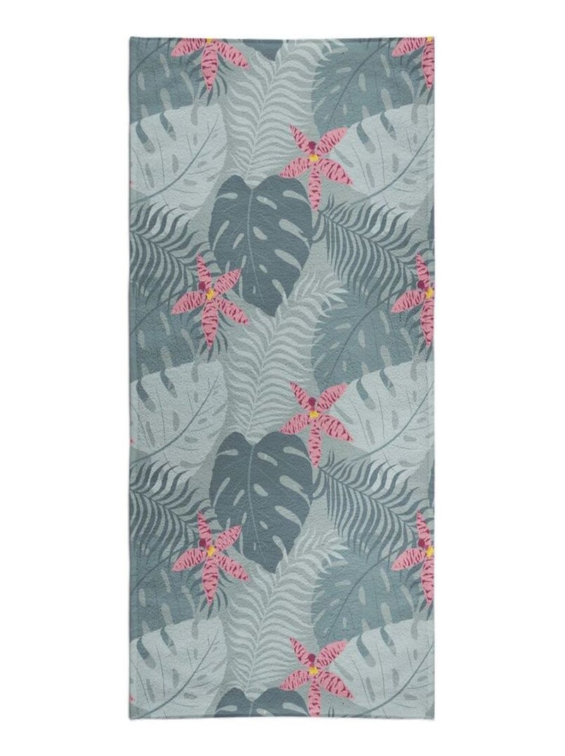 Serviette de plage éponge imprimé SUMMER AMAZONIA Vert clair - Kiabi