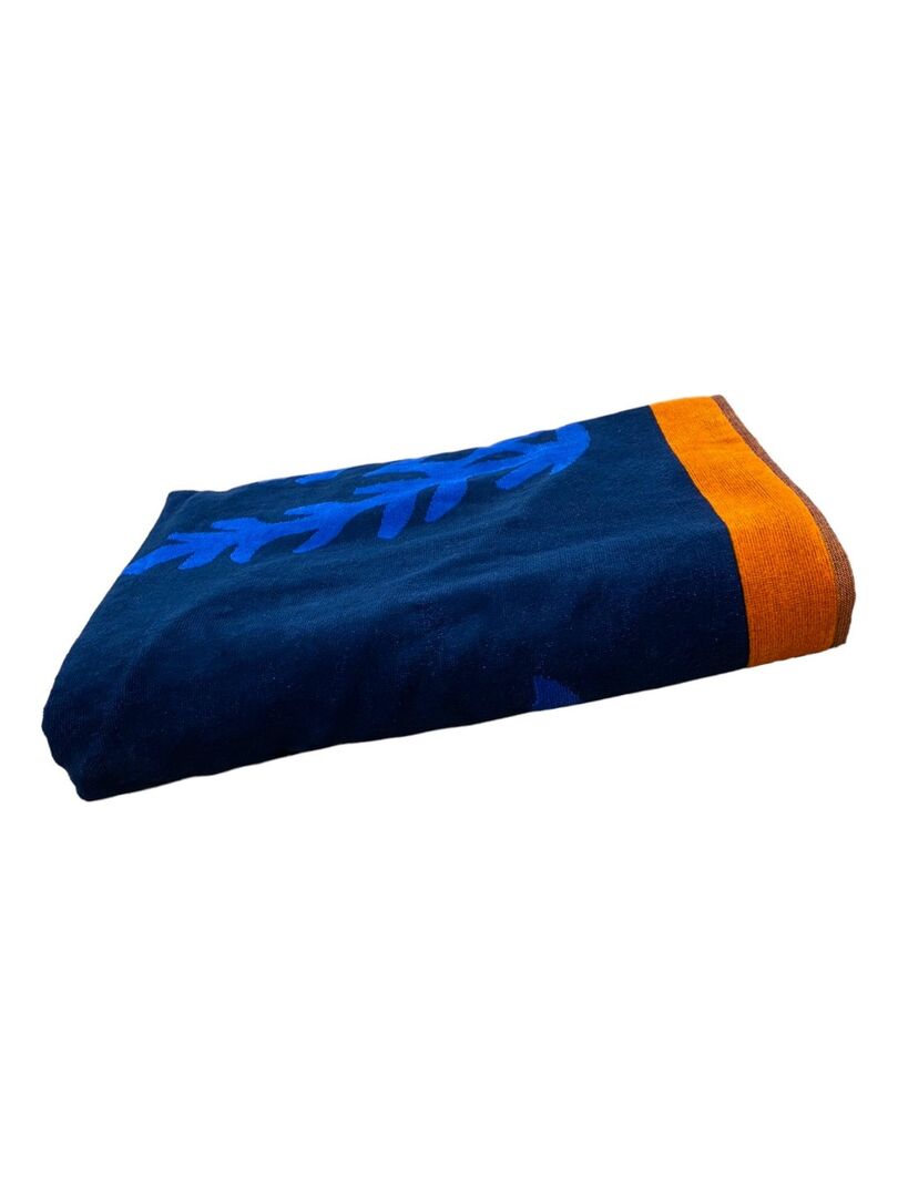 ALL-IN K Crew V Kid Poncho Surf & Plage Éponge Velours Coton 6-9 Ans – Tiger Navy, Ultra-Absorbant, Oeko-Tex & AZO Free
