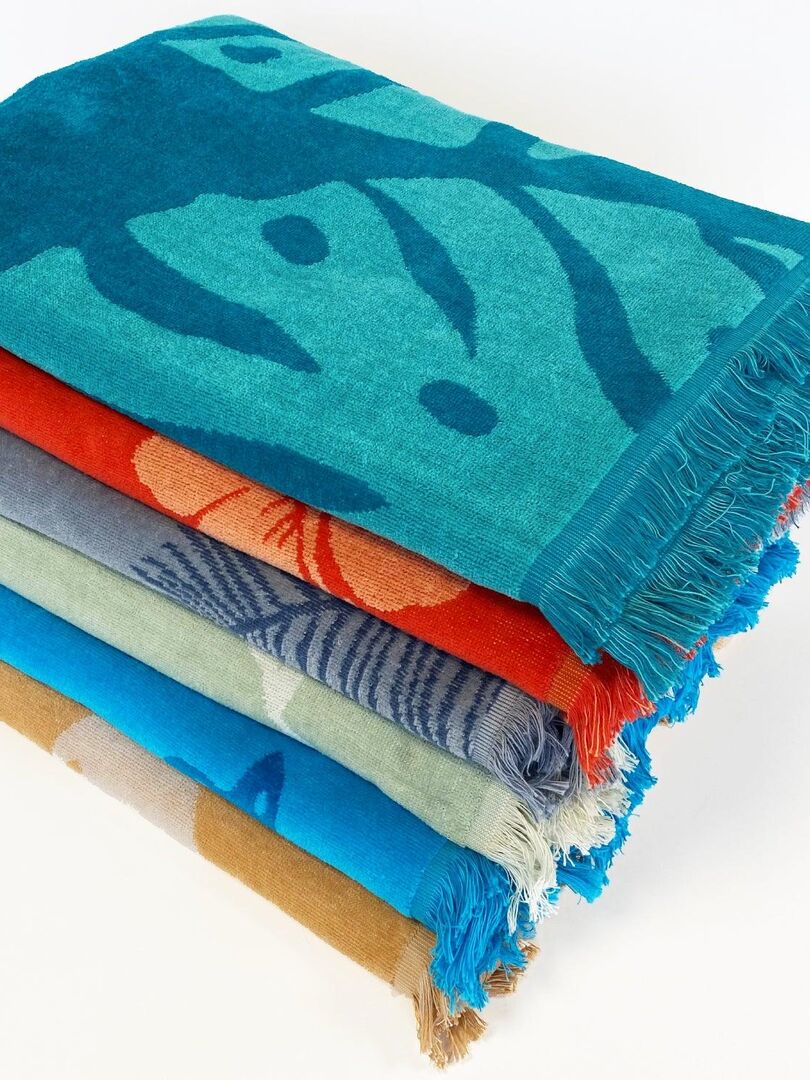 Poncho Enfant Surf Et Plage – éponge Velours 100% Coton, Taille 6-9 Ans, Oeko-Tex, Capuche, Poches