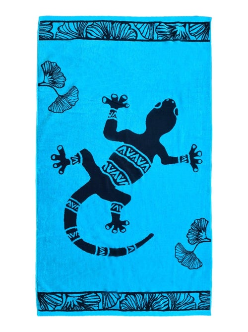 Serviette de plage éponge velours Jacquard Bradford 90x170 400g/m² - Kiabi