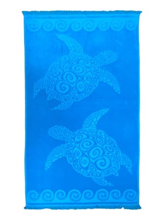 Serviette de plage éponge velours Jacquard ciselée Cozumel 90x170 340g/m²