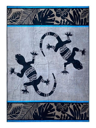 Serviette de plage éponge velours Jacquard Escondido 140x180 400g/m²