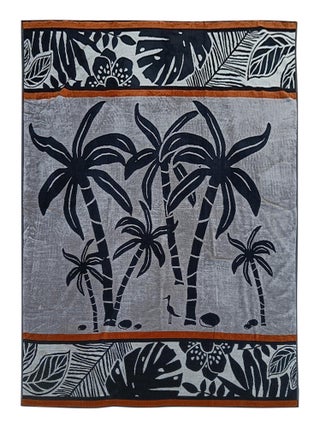 Serviette de plage éponge velours Jacquard Inagua 140x180 400g/m²