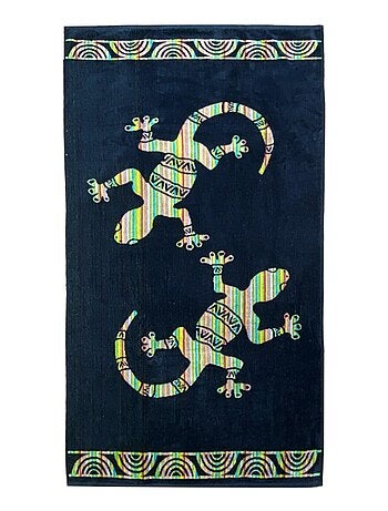 Serviette de plage éponge velours Jacquard Irvine 75x150