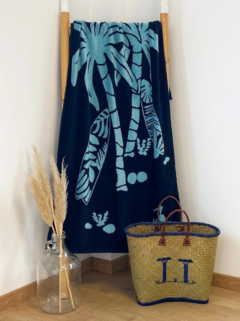 Drap de plage VOYAGE AQUATIQUE EPONGE JADE | Drap de plage
