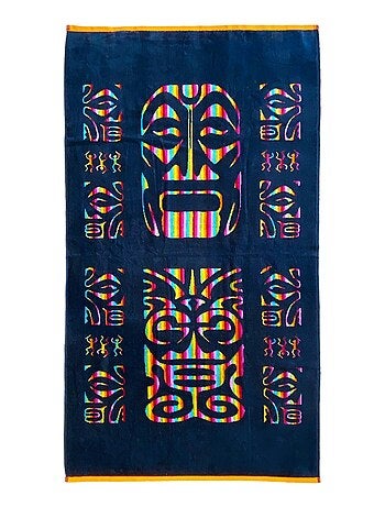 Serviette de plage éponge velours Jacquard Maski 75x150