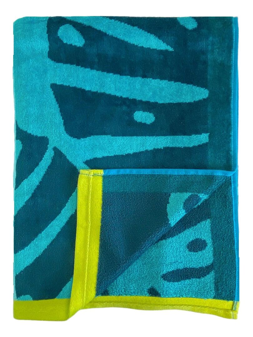 Serviette De Plage Multicolore Dessin Van 90x170 Cm 100% Coton