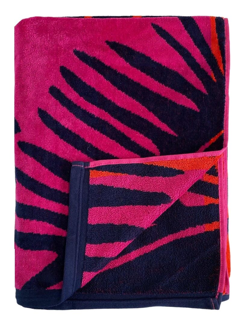 Serviette De Bain Missoni 180x100 Cm - Éponge Velours Jacquard Rayée Zigzag, Multicolore
