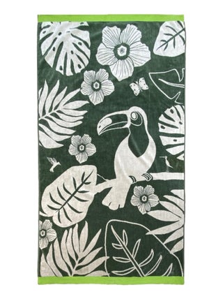 Serviette de plage éponge velours Jacquard Musia 100x175 470 g/m²