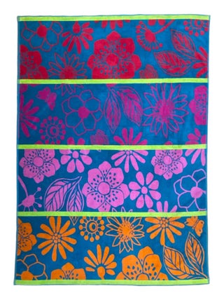 Serviette de plage éponge velours Jacquard Samana 140x180 400g/m²