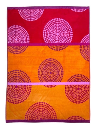 Serviette de plage éponge velours Jacquard Spirale 140x180 400g/m²