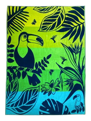 Serviette de plage éponge velours Jacquard Strany 140x180 400g/m²