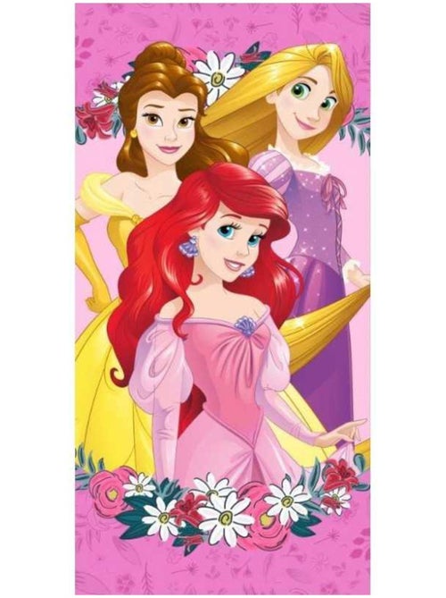 Serviette de plage et de bain coton imprimée Disney Princesses - Kiabi
