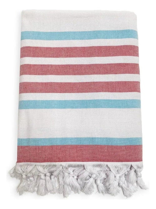 Serviette de plage Fouta doublée éponge Latigo Paradise 90x160 400g/m² - Kiabi