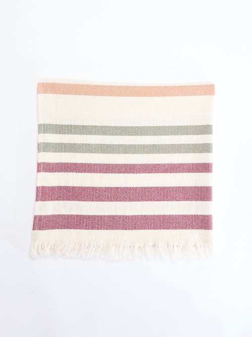 Serviette de plage fouta rayée à franges - Kiabi Serviette de plage fouta rayée à franges - Kiabi