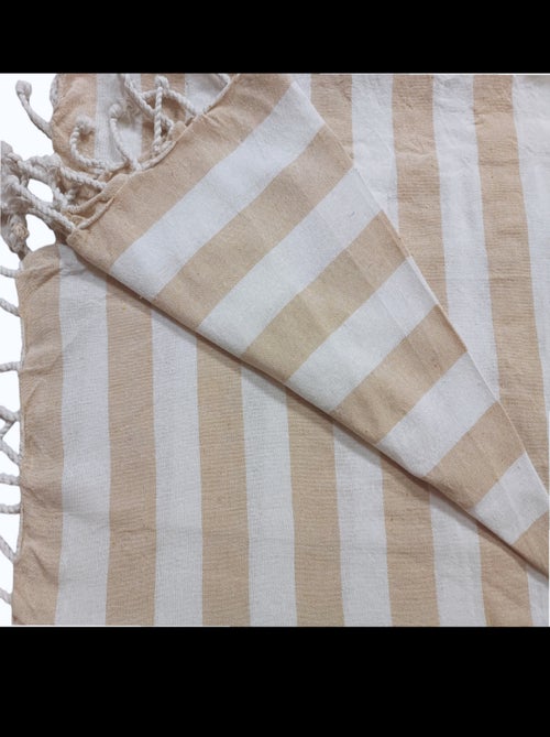Serviette de plage, fouta, rayée avec frange, en lot de 4, Dylrev - Kiabi