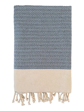 Serviette de plage Fouta traditionnelle Athena Turquoise 100x200 190g/m²