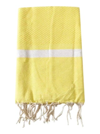 Serviette de plage Fouta traditionnelle Melissa Poussin 200x200 190g/m²