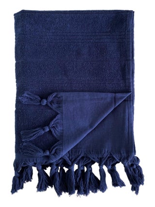 Serviette de plage Hammam éponge Navy 90x160 330g/m²