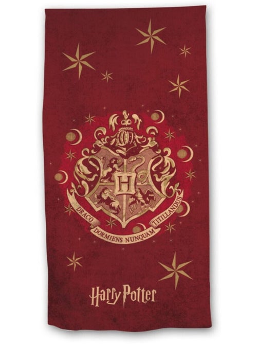Serviette de plage Harry Potter - Blason Poudlard - 70 x 140 cm - Kiabi