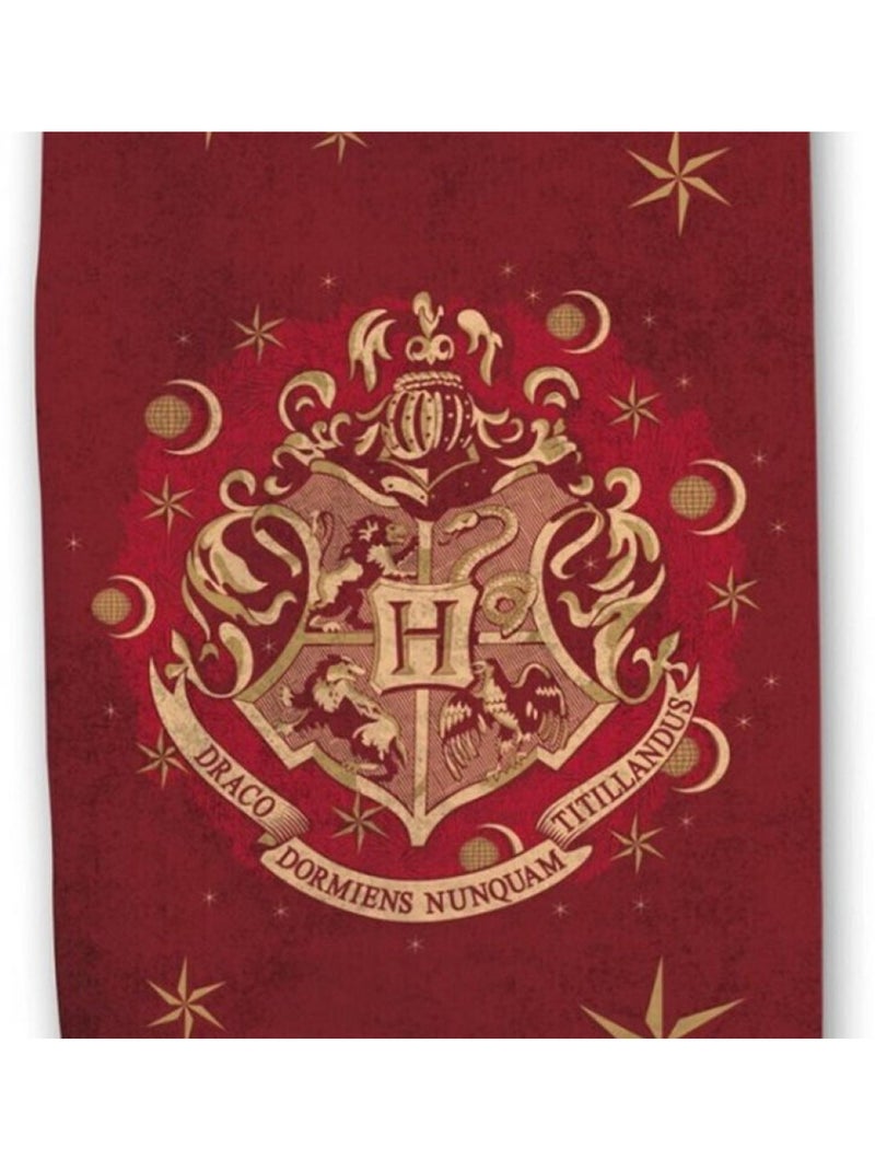 Serviette de plage Harry Potter - Blason Poudlard - 70 x 140 cm Rouge - Kiabi