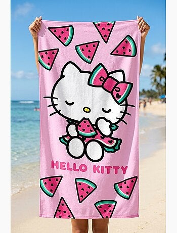 Serviette de Plage Hello Kitty | Licence Officielle