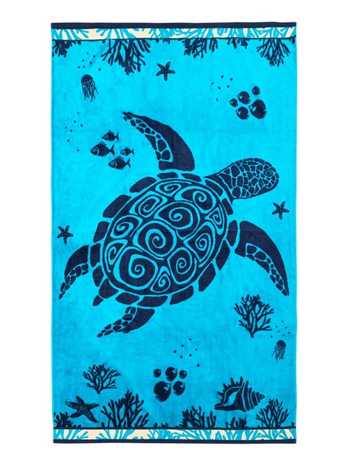 Serviette de plage Jacquard Princesa 100x175 470 g/m² - Kiabi