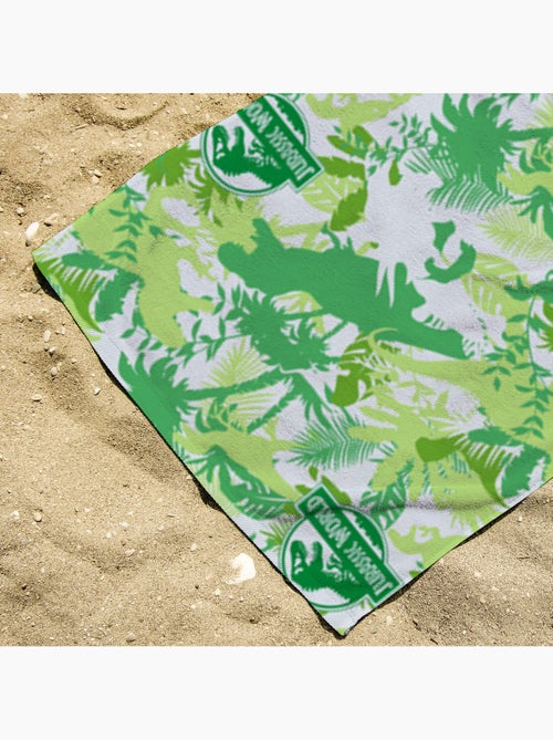 Serviette de plage Jurassic World jungle 70x140 cm - 100% Polyester - Vert - Kiabi