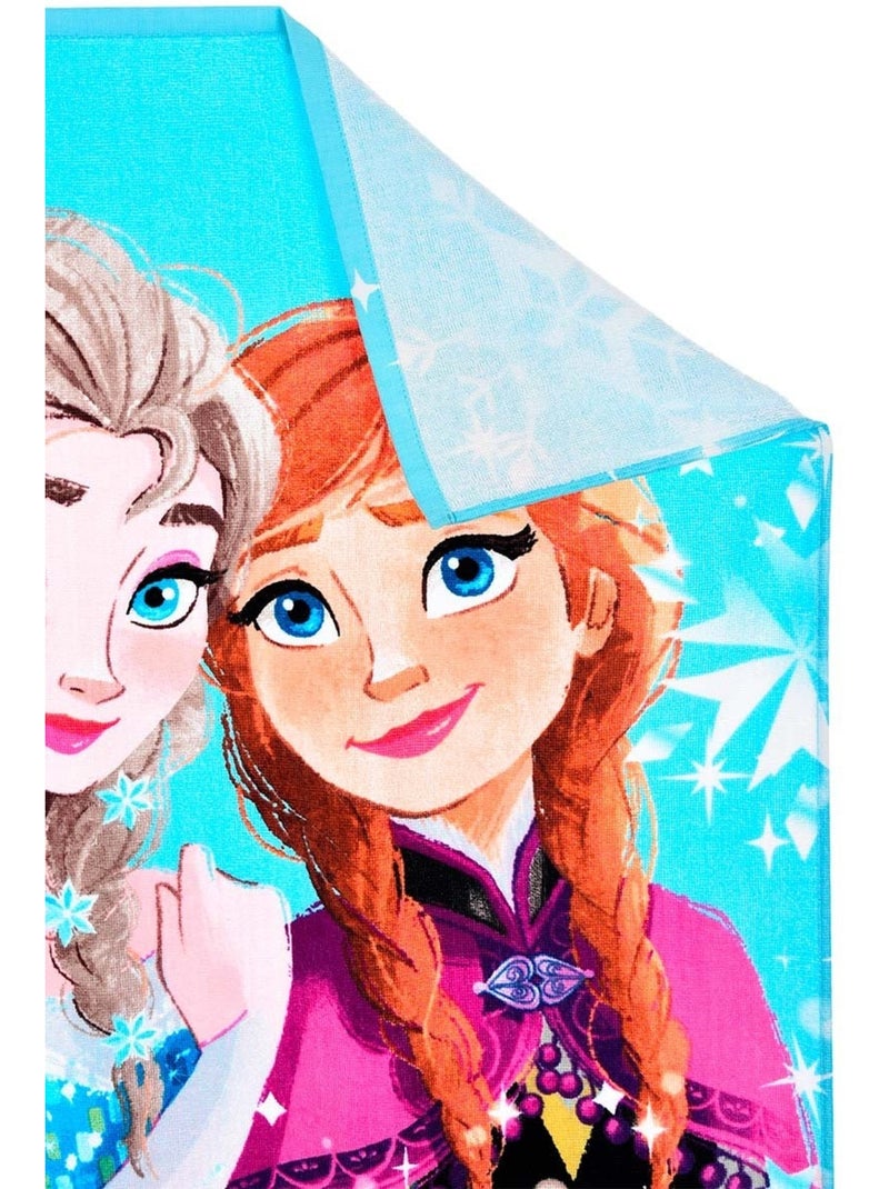Serviette de Plage La Reine des Neiges | Licence Officielle Bleu - Kiabi