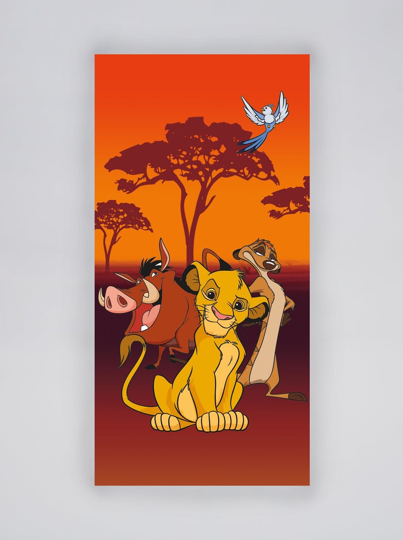 Serviette de plage 'Le Roi Lion' orange - Kiabi