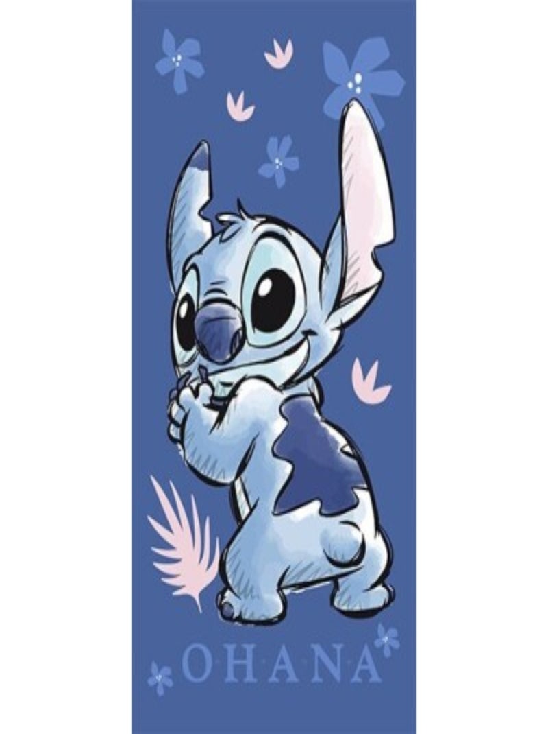 Serviette de Plage Lilo & Stitch – Stitch Ohana – – 100% Polyester Bleu - Kiabi