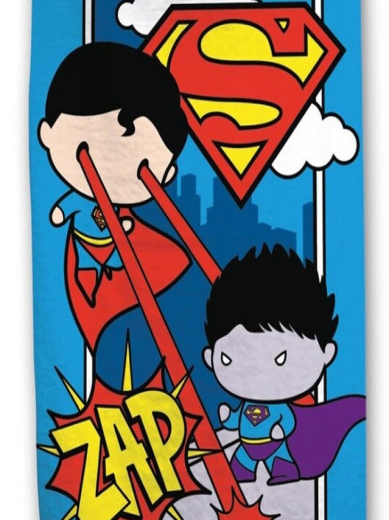 Serviette de plage Marvel Superman - 70 x 140 cm Bleu - Kiabi