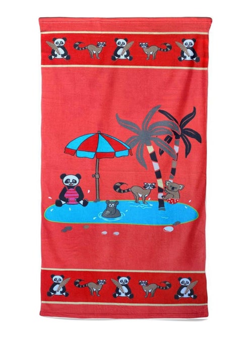 Serviette de plage microfibre Baignade 70x140 250 g/m² - Kiabi