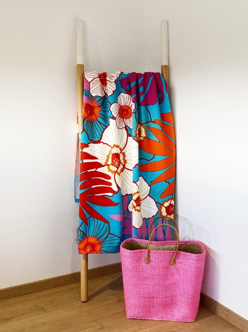 Serviette de plage microfibre Belleza 90x170 250g/m² Multicolore - Kiabi