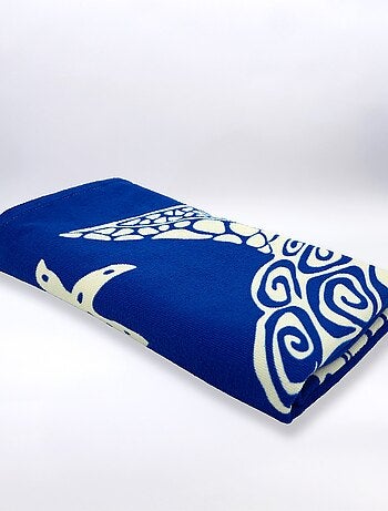 Serviette de plage microfibre Bleu 90x170 220g/m² - Bari