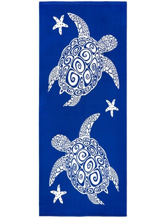 Serviette de plage microfibre Bleu 90x170 220g/m² - Bari