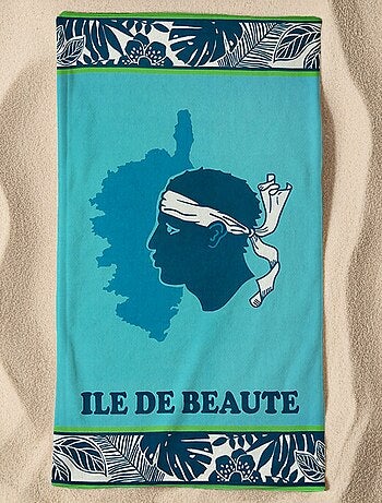 Serviette de plage microfibre Bleu 90x170 250g/m² - Bodri