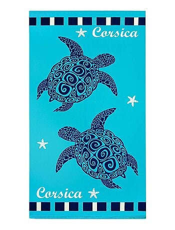 Serviette de plage microfibre Bleu 90x170 250g/m² - Piana