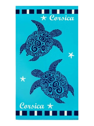 Serviette de plage microfibre Bleu 90x170 250g/m² - Piana