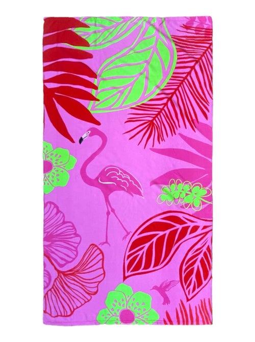 Serviette de plage microfibre Caracas 90x170 220g/m² - Kiabi